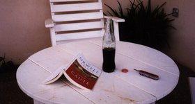 Accra wasn't the most exciting town. Here's a typical Saturday: reading on the verandah.