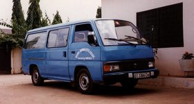 My daily ride. Painted blue, as it was a gift from UNESCO to the Ghana Journalists? Association.