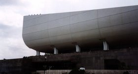 The brand-spanking new National Theatre in Accra. I went to see one of the last performances of the famous Ghanaian band, Osibisa.