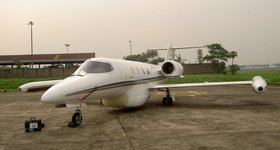 My company's Learjet visited Jakarta