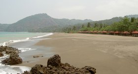 The beach at Pelabuhanratu