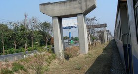 The expensive remains of Bangkok's first attempt at a mass-transit system.