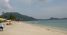 The beautiful beach at Lamai