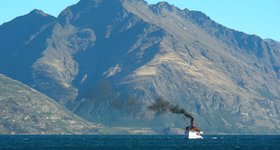 A scene from the past, when lake steamers were the only way into Queenstown