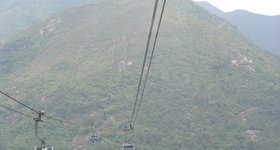 Road up the Nong Ping cable car.