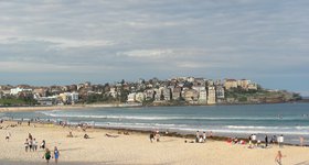 Bondi Beach. Or is it Manly Beach? No, it's Bondi.