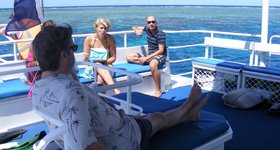 After snorkeling, returning to Cairns.